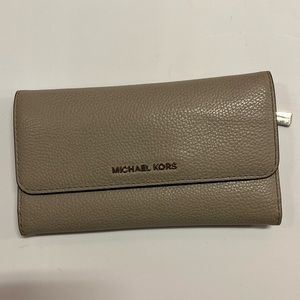 Michael Kors gray trifold wallet
